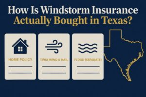 How windstorm insurance is bought in Texas: home policy, TWIA wind and hail, and separate flood coverage on the Corpus Christi coast